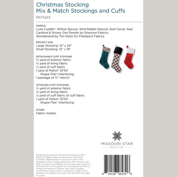 Christmas Stocking Pattern by Missouri Star