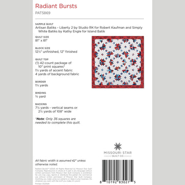 Radiant Bursts Quilt Pattern by Missouri Star