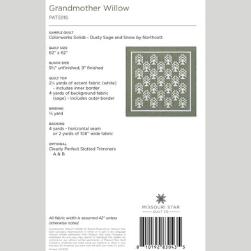 Grandmother Willow Quilt Pattern by Missouri Star