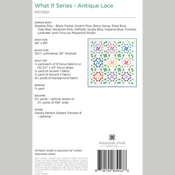 What if Series - Antique Lace Quilt Pattern by Missouri Star