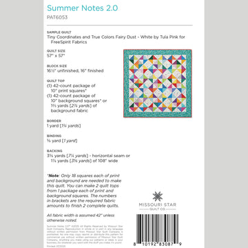Summer Notes 2.0 Quilt Pattern by Missouri Star