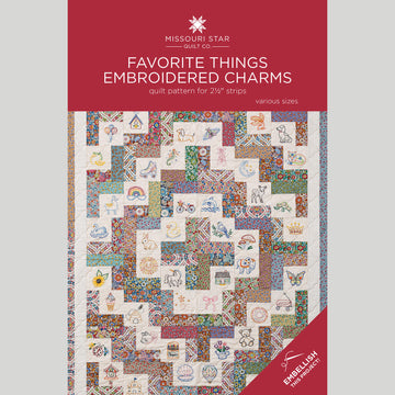 Favorite Things Embroidered Charms Quilt Pattern by Missouri Star