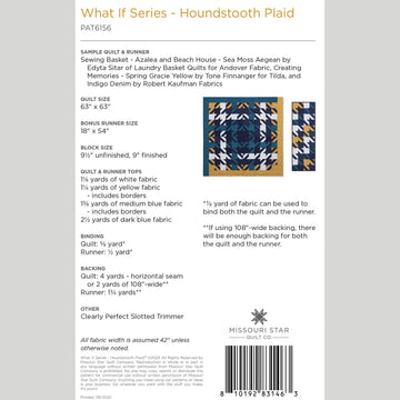 What If Series - Houndstooth Plaid Quilt Pattern by Missouri Star
