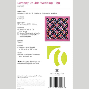 Scrappy Double Wedding Ring Quilt Pattern by Missouri Star