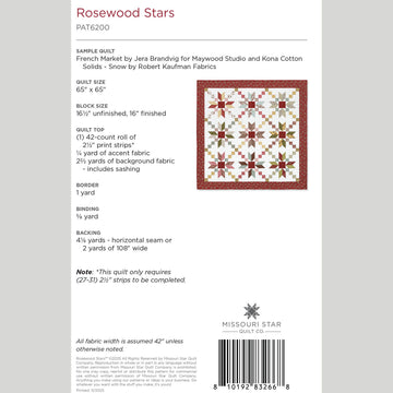 Rosewood Stars Quilt Pattern by Missouri Star