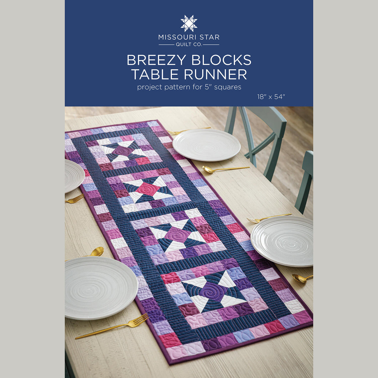 Breezy Blocks Table Runner Pattern by Missouri Star
