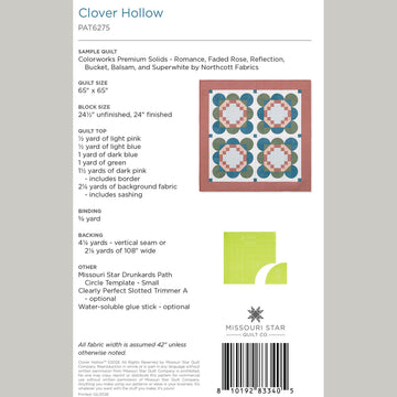 Clover Hollow Quilt Pattern by Missouri Star
