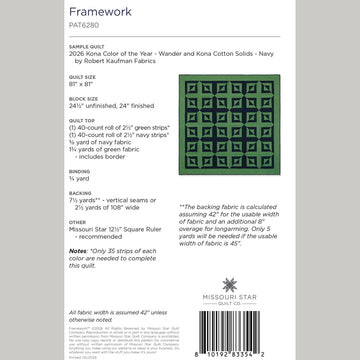 Framework Quilt Pattern by Missouri Star