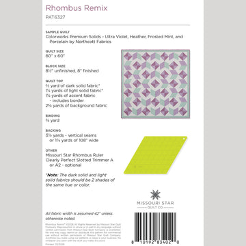 Rhombus Remix Quilt Pattern by Missouri Star