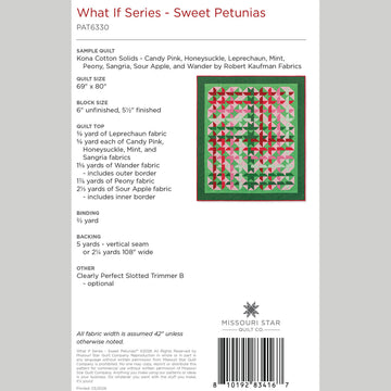 What If Series - Sweet Petunias Quilt Pattern by Missouri Star