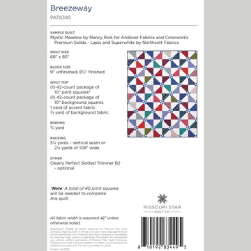 Breezeway Quilt Pattern by Missouri Star