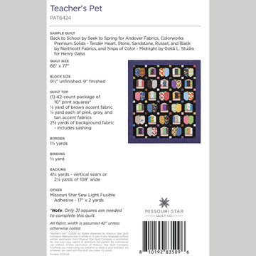 Teacher's Pet Quilt Pattern by Missouri Star