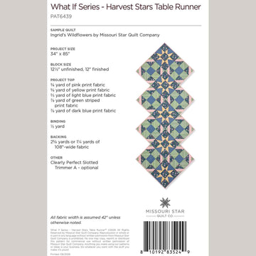 What If Series - Harvest Stars Table Runner Pattern by Missouri Star