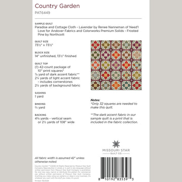 Country Garden Quilt Pattern by Missouri Star