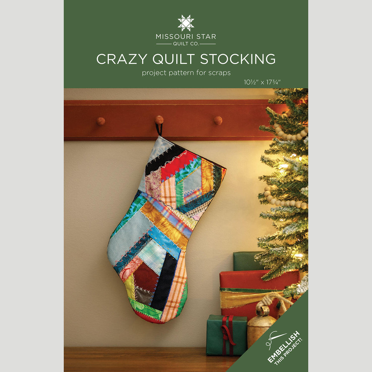 Crazy Quilt Stocking Pattern by Missouri Star
