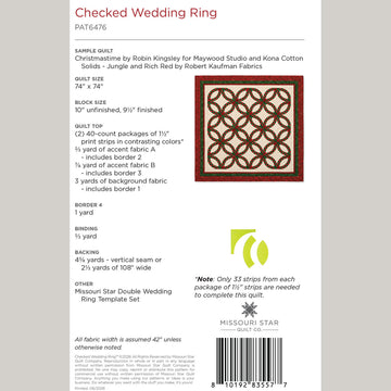 Checked Wedding Ring Quilt Pattern by Missouri Star