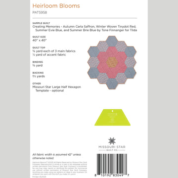 Digital Download - Heirloom Blooms Quilt Pattern by Missouri Star