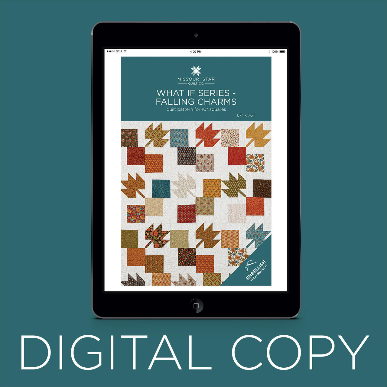 Digital Download - What If Series - Falling Charms Quilt Pattern by Mi