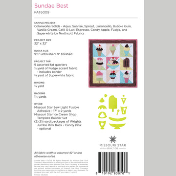 Digital Download - Sundae Best Quilt Pattern by Missouri Star