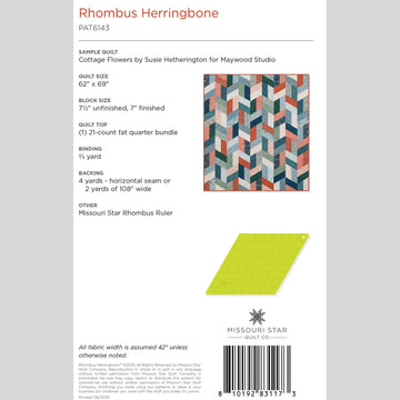 Digital Download - Rhombus Herringbone Quilt Pattern by Missouri Star