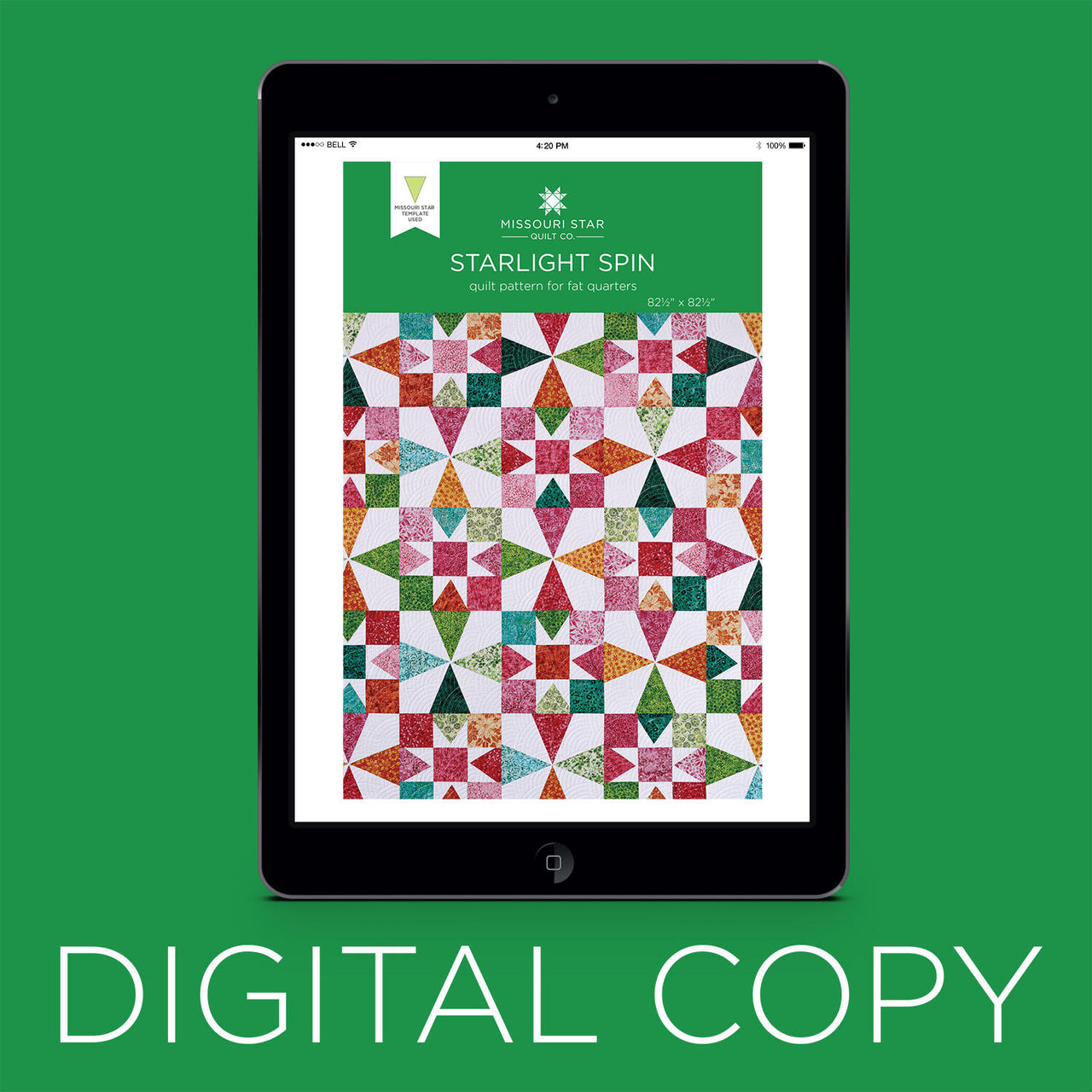 Digital Download - Starlight Spin Quilt Pattern by Missouri Star