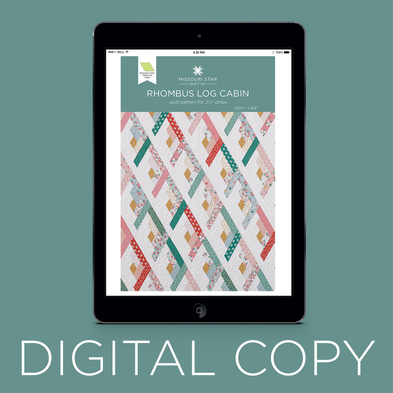 Digital Download - Rhombus Log Cabin Quilt Pattern by Missouri Star