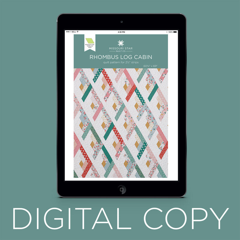 Digital Download - Rhombus Log Cabin Quilt Pattern by Missouri Star