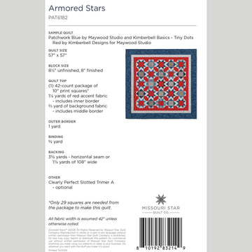 Digital Download - Armored Stars Quilt Pattern by Missouri Star