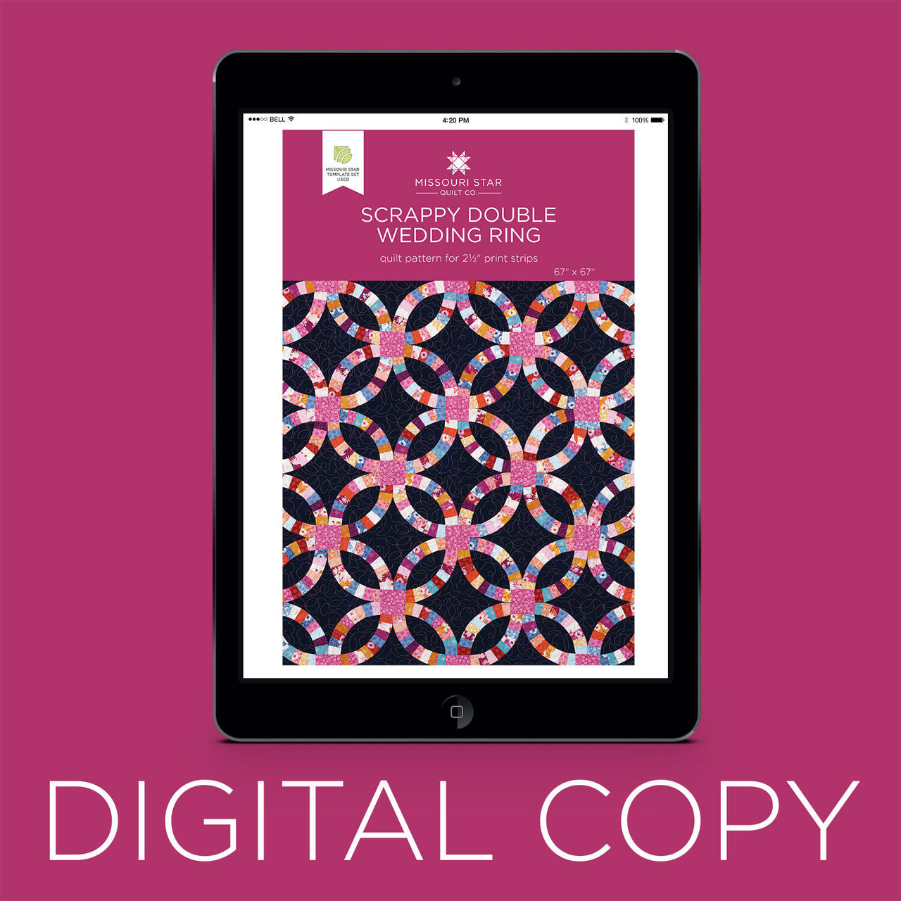 Digital Download - Scrappy Double Wedding Ring Pattern by Missouri Star