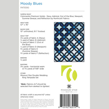 Digital Download - Moody Blues Quilt Pattern by Missouri Star