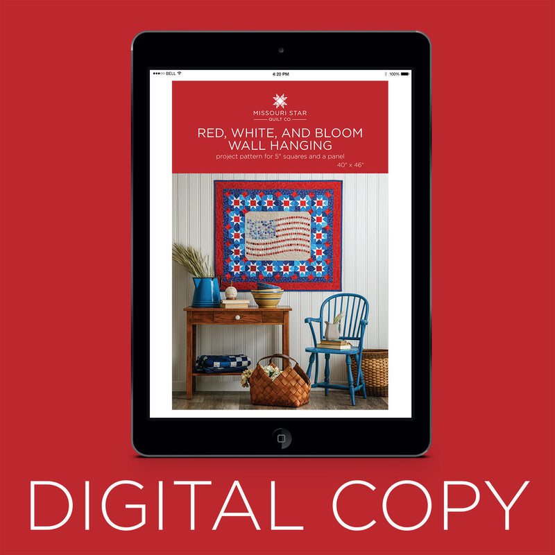 Digital Download - Red, White, and Bloom Wall Hanging Pattern by Missouri Star
