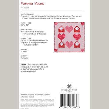 Digital Download - Forever Yours Quilt Pattern by Missouri Star