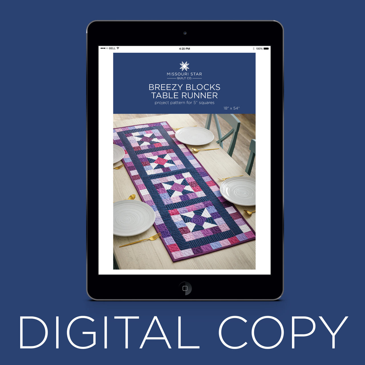Digital Download - Breezy Blocks Table Runner Pattern by Missouri Star
