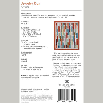Digital Download - Jewelry Box Quilt Pattern by Missouri Star