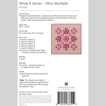 Digital Download - What If Series - Ohio Starlight Quilt Pattern by Missouri Star