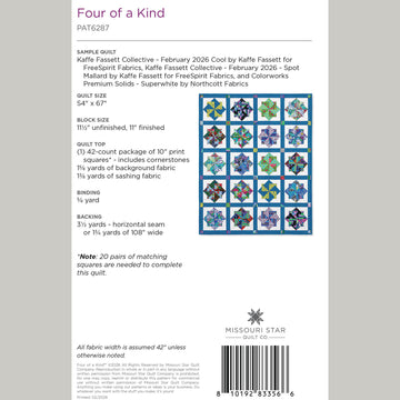 Digital Download - Four of a Kind Quilt Pattern by Missouri Star