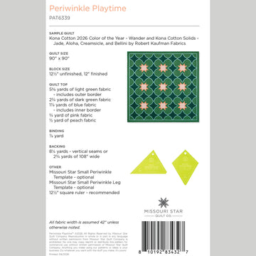 Digital Download - Periwinkle Playtime Quilt Pattern by Missouri Star