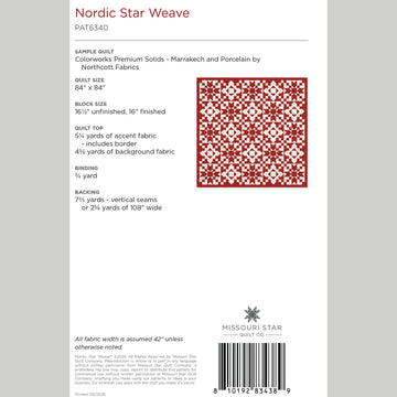 Digital Download - Nordic Star Weave Quilt Pattern by Missouri Star