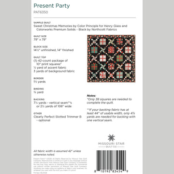 Digital Download - Present Party Quilt Pattern by Missouri Star