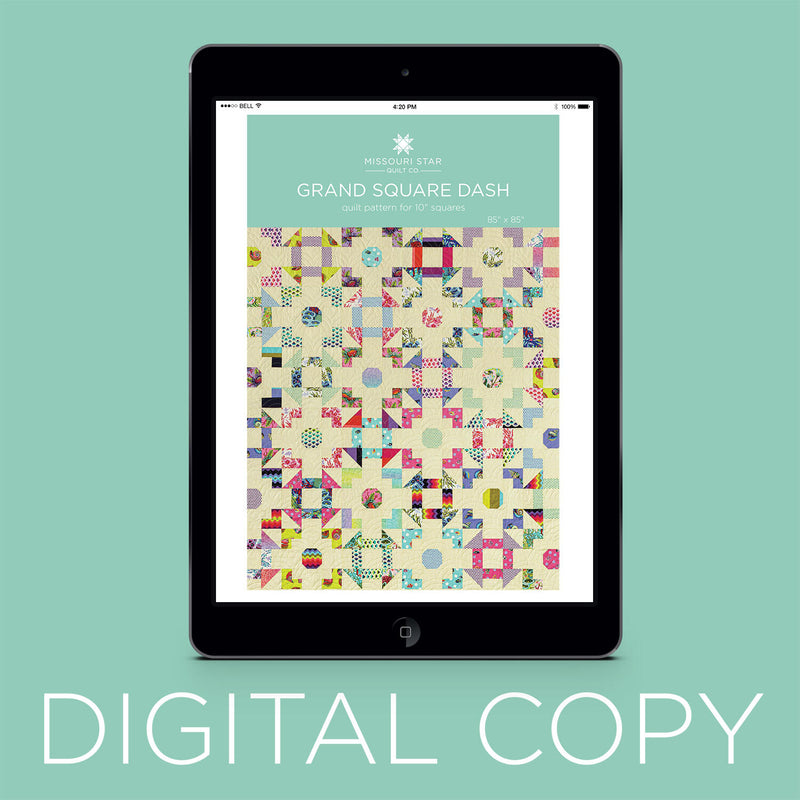 Digital Download - Grand Square Dash Quilt Pattern by Missouri Star