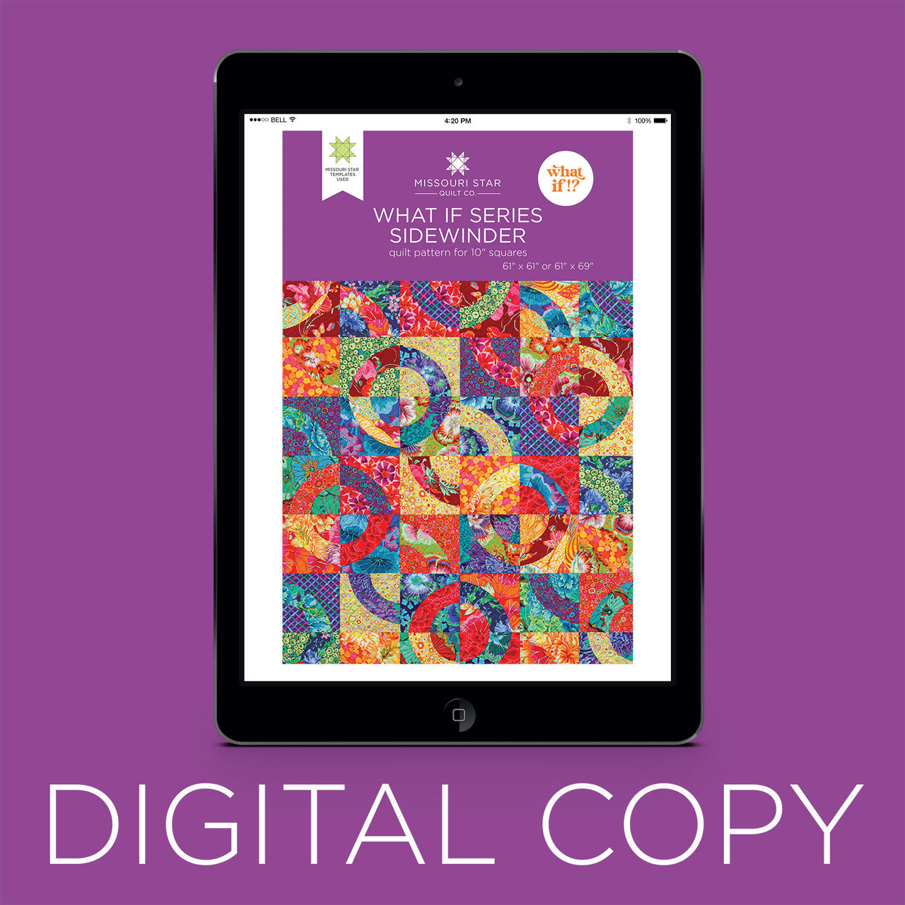 Digital Download - What If Series - Sidewinder Quilt Pattern by Missouri Star