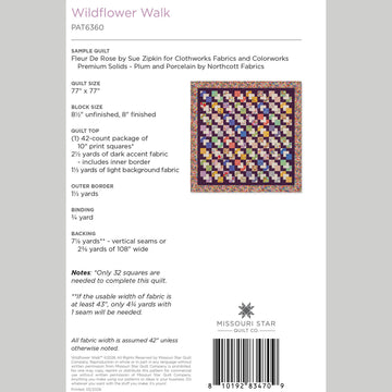 Digital Download - Wildflower Walk Quilt Pattern by Missouri Star