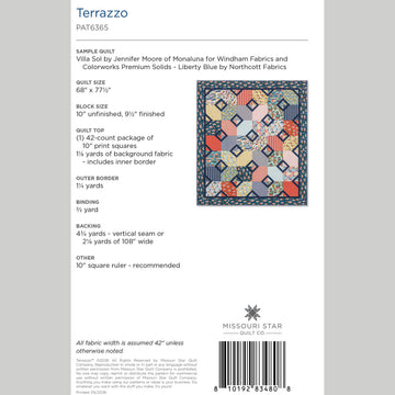Digital Download - Terrazzo Quilt Pattern by Missouri Star