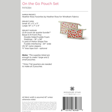 Digital Download - On the Go Pouch Set Pattern by Missouri Star