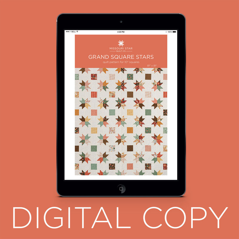Digital Download - Grand Square Stars Quilt Pattern by Missouri Star