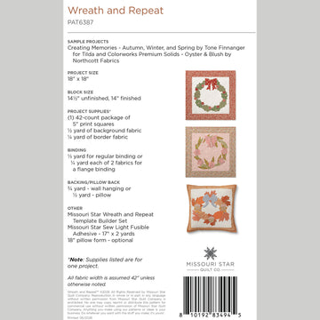 Digital Download - Wreath and Repeat Quilt Pattern by Missouri Star