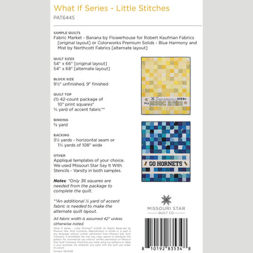 Digital Download - What If Series - Little Stitches Quilt Pattern by Missouri Star