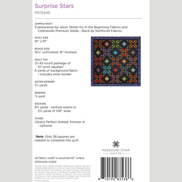 Digital Download - Surprise Stars Quilt Pattern by Missouri Star