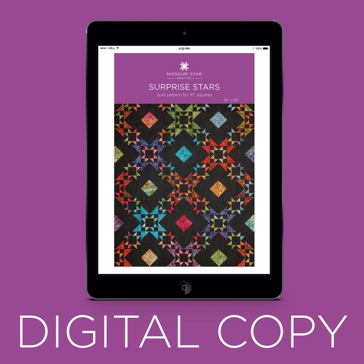 Digital Download - Surprise Stars Quilt Pattern by Missouri Star