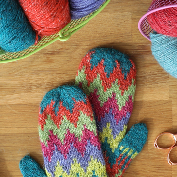 Bargello Mittens Knit Kit